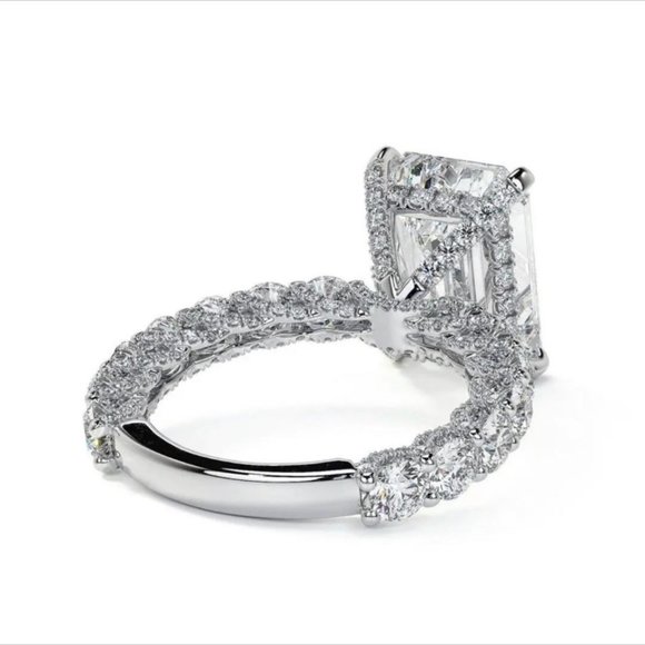 NEW DIAMOND S925 STERLING SILVER ENGAGEMENT RING, BEAUTIFUL RING, SHINY RING. - Picture 6 of 9